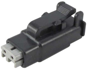 Socket, 2 pole, straight, 1 row, black, DTMH06-2SA