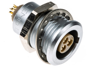 Złącze wielostykowe przemysłowe 3-pinowe, panelowe Gniazdo LEMO