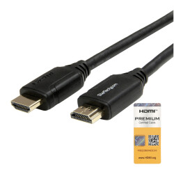 StarTech.com HDMM50CMP 1.6ft (50cm) Premium Certified HDMI 2.0 Cable with Ether