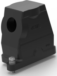 Housing, size HB6, die-cast aluminum, M40, angled, screw locking, IP68, T1910060140-000