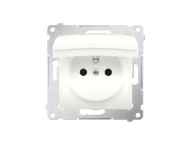 SIMON 54 Gniazdo do wersji IP44 kremowe z przesłonami z uszczelką ramki DGZ1BZ.01/41 KONTAKT SIMON