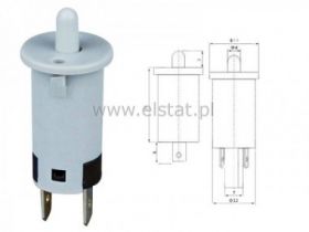 Przeł. chwilowy zwierny; NO; ( do mebli)