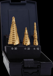07014 Step drill bit set, 4-12/4-20/6-30 TiN