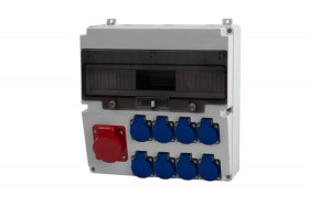 Rozdzielnica LAGO 17M - gniazda 32A 5p, 8x230V /17 modułów/