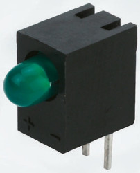 Wskaźnik LED PCB L-710A8EW/1LGD 1-diodowy kolor diod Zielony Kąt prosty 40 ° Kingbright 3 mm (T-1) 2.5 V
