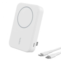Belkin BoostCharge Pro Powerbank bezprzewodowy 10000 mah, 15w, Qi2, MagSafe, biały