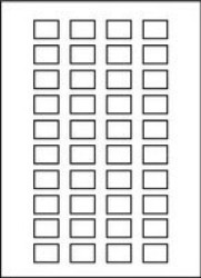 Arkusz 40 etykiet pustych do nadruku 18x27mm ZBY5100