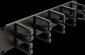 66917 19" 2U cable management panel, 10 brackets, black