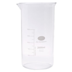 Academy Tall Form Glass Beaker With Spout 2000ml Pack of 4