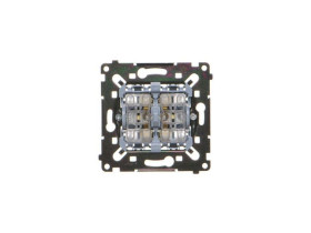 SIMON 55 Wyłącznik podwójny świecznikowy z podświetleniem LED (mechanizm) szybkozłącza SW5L2MR KONTAKT SIMON