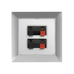 Premium Gniazdo kolumnowe podwójne kolor srebrny GG2 - Pr SR