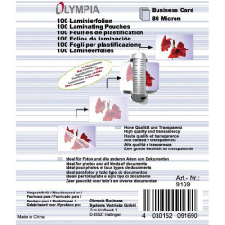 Olympia 9169 Olympia Laminate sheet Business cards 100 pcs