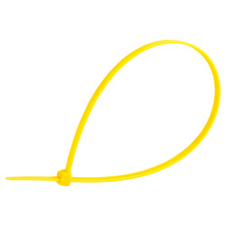 UniStrand CT8-Yellow 300mm Nylon Cable Ties Coloured Standard(4.8mm) Pack of 100