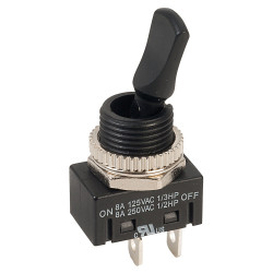 SCI R13-412A1 BLACK 2 Pole SPST On-of 8A Pnl Mnt Toggle Black