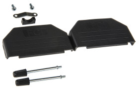 Osłona tylna D-Sub 37 -pinowe Nylon Proste Amphenol Communications Solutions C