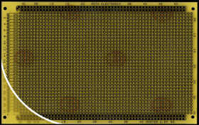 RE318-LF Prototyping board FR4 RM 2.54 mm, 64-pin