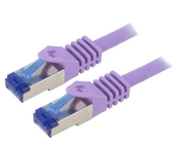 C6A079S Patch cord S/FTP 6a linka Cu LSZH fioletowy 5m 26AWG