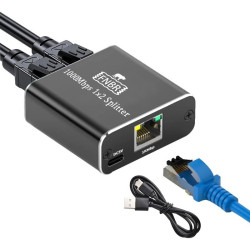 Rozgałęźnik RJ45 LAN 1/2 1Gbs Splitter, mini switch