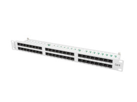 Patch panel 48 PORT 1U kat.6 szary PPU6-1048-S