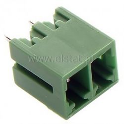 Listwa do PCB, prosta 2- zaciski męska r = 3,81