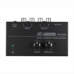 PRZEDWZMACNIACZ GRAMOFONOWY PP500 wejście 2xRCA wyjście 2xRCA / JACK 6.5mm