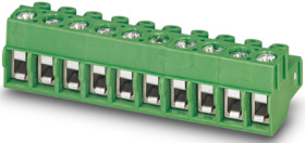 Socket header, 5 pole, pitch 5 mm, straight, green, 1934890