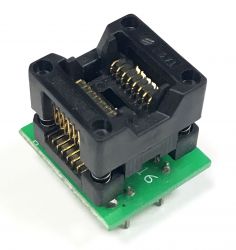 Adapter uniwersalny SOIC16 / SOP16 / SO16 (150mil) --> PDIP16 / DIL16 (300mil) open top ZIF