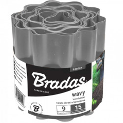 Obrzeże faliste trawnikowe palisada 9m x 25cm szara OBFGY 0925