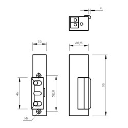 Elektrozaczep R-3 praw z blok, 12V