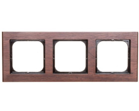 SONATA Ramka potrójna drewno orzech R-3RW/34