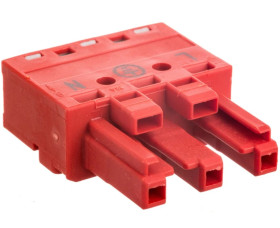 Gniazdo 3-torowe czerwone WINSTA 770-1303 /100szt./