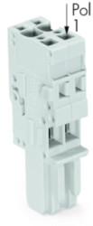 Socket header, 2 pole, pitch 5 mm, straight, gray, 769-102