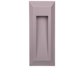 Oprawa schodowa LED SILVER PB 1W 45lm 220-240V AC 120 stopni IP65 prostokąt ciepły biały, szara LD-OSSLPB1W-80