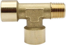 T connector, L 69.5 mm, 60 bar, brass, for pipe systems, 112736