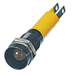 Lampka kontrolna do montażu panelowego 12V, Żółta 8mm LED Czarny CML Innovative Technologies