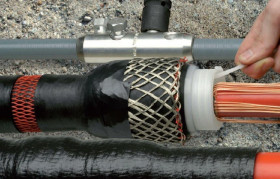 Mufa przelotowa ZIMNOKURCZLIWA TE Raychem CSJA-24B/1XU-1XU-M zakres 35-150mm2 ze złączką śrubową All In One