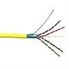 Przewód kat.6 F/UTP linka ekran, wewnętrzny, żółty, LSOH/LSZH, 4x2x26AWG, 305m