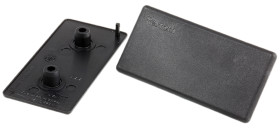 Zaślepka czworokątna pasuje do rowka 10mm Czarny Prostokątna zatyczka końcowa Polipropylenowe pasujący profil 45 x 90 mm