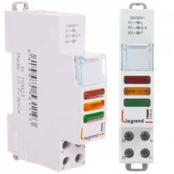 Lampka modułowa sygnalizacyjna (kontrolna) LED 3-kolorowa 3-fazowa 230/400V AC/DC LEGRAND