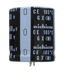 Kondensator 270μF 400V dc Zatrzaskowy Nichicon roztaw: 10mm 25 Dia. x 40mm