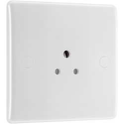 BG 828 White Nexus Moulded Single Round Pin Unswitched 2A Socket
