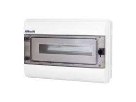Rozdzielnica hermetyczna podtynkowa 18 modułowa 1x18M drzwi transparentne IP65 RHp-18 36.180 ELEKTRO-PLAST