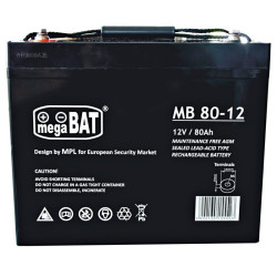 Akumulator 12V-80Ah MegaBat Żelowy, MB 80-12