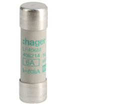 Wkładka bezpiecznikowa cylindryczna CH-14 14x51mm aM 6A 500VAC LF406M HAGER