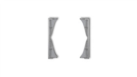 Mini Ramka Pośrednia Do Gniazd Podwójnych Srebrny Metalik 7Mrp-2