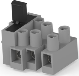 Connection terminal, 3 pole, 0.326-3.31 mm², gray, screw connection, 10 A, 1776301-8