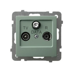 AS Gniazdo RTV-DATA zielony mat GPA-GD/m/84