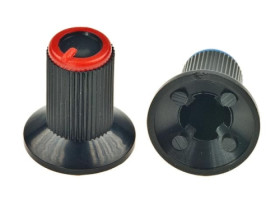 POK02760-06 gałka potencjometru z wskaźnikiem; czerwona