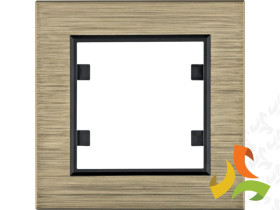 LUMINA PASSION Ramka 1 pojedyncza aluminium mosiądz WL9014 HAGER