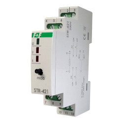 Sterownik rolet STR-421 dwuprzyciskowy na szynę 35mm 230V F&F STR-421 230V